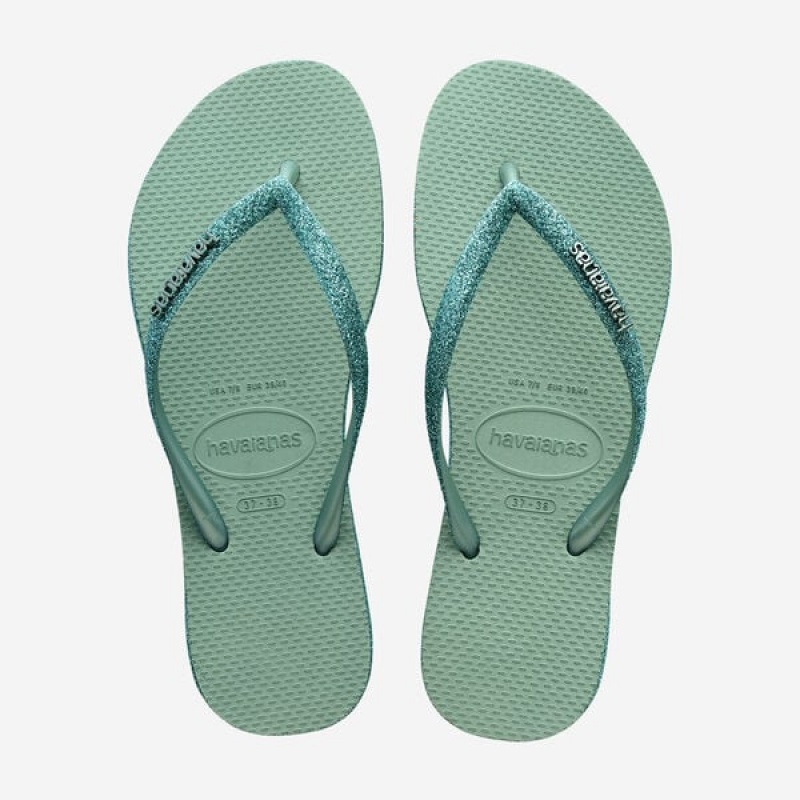 Havaianas Slim Sparkle II Women's Flip Flops | QTGBZU-723