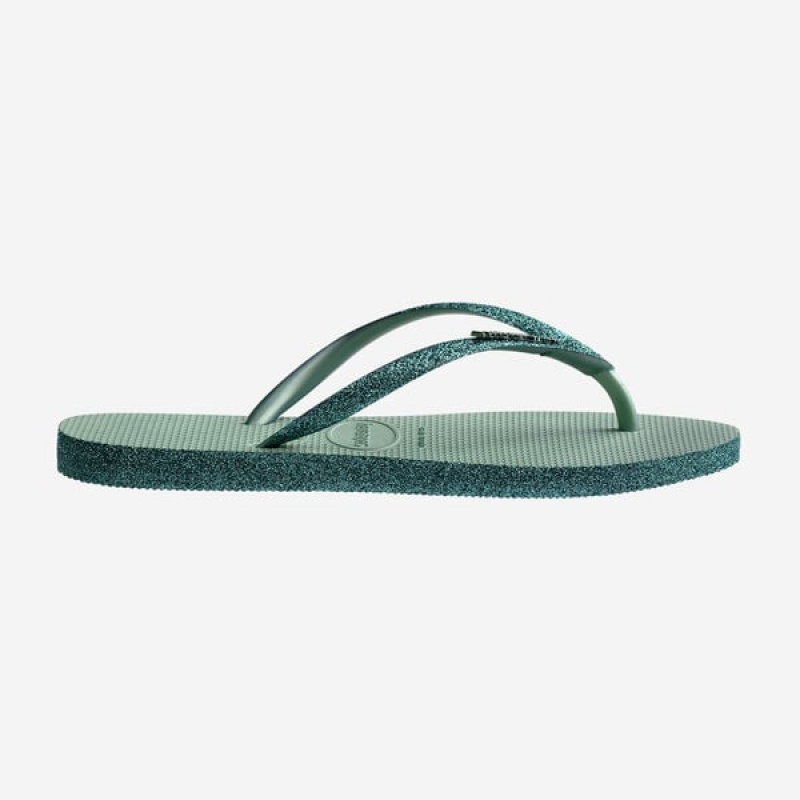 Havaianas Slim Sparkle II Women's Flip Flops | QTGBZU-723