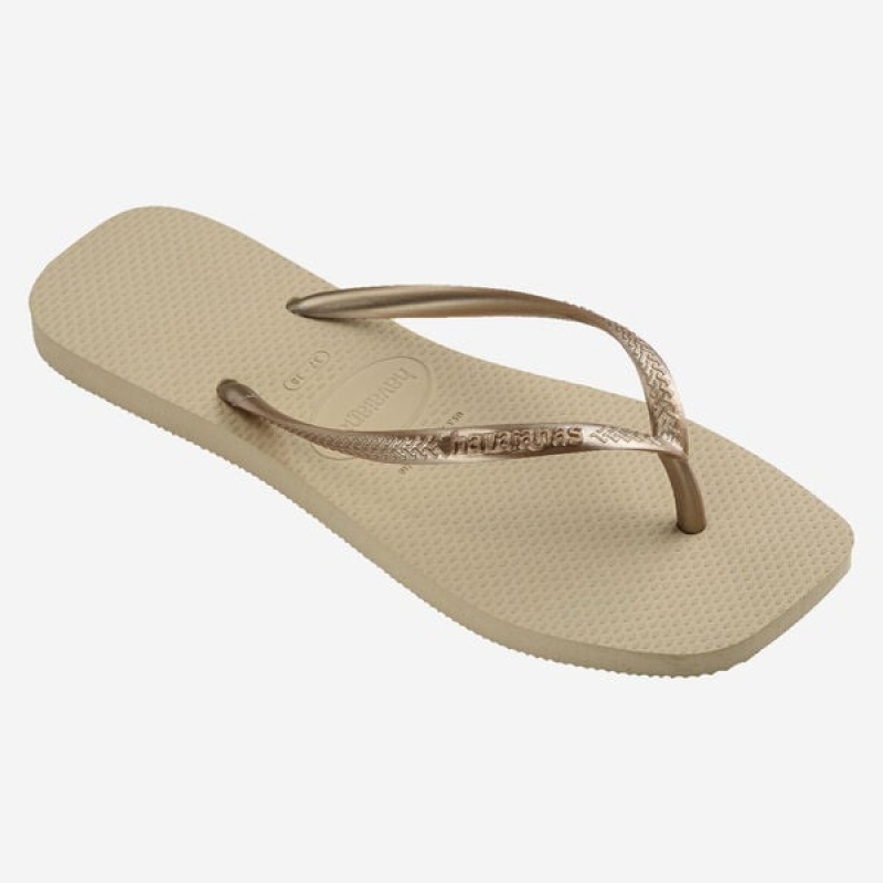 Havaianas Slim Square Women's Flip Flops | KDYWAM-305