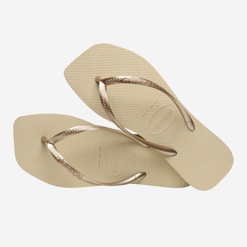 Havaianas Slim Square Women's Flip Flops | KDYWAM-305