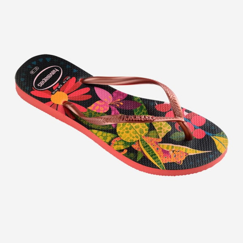 Havaianas Slim Tropical Women's Flip Flops | SVIUXL-624