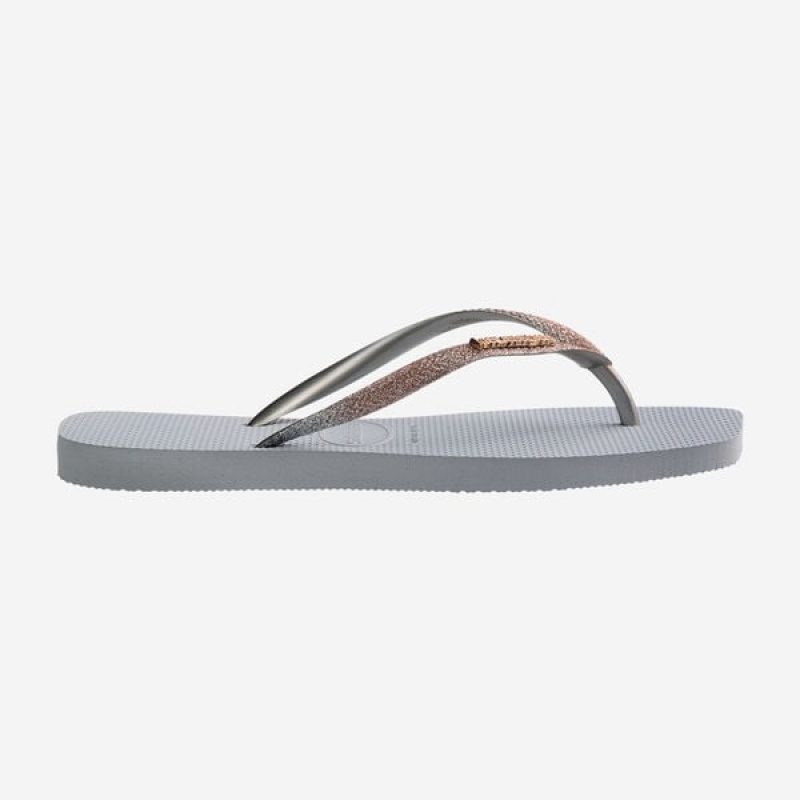 Havaianas Square Glitter Women's Flip Flops | DOGMYZ-534