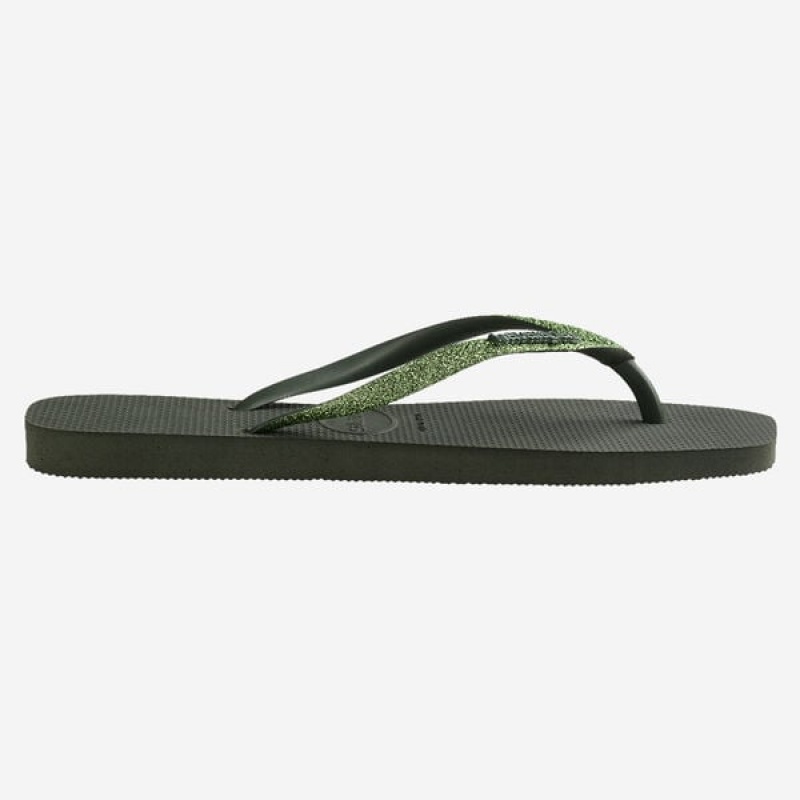 Havaianas Square Glitter Women's Flip Flops | YSCUHX-028