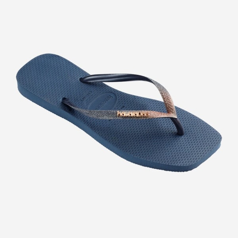 Havaianas Square Glitter Women's Flip Flops | MOCKIE-458