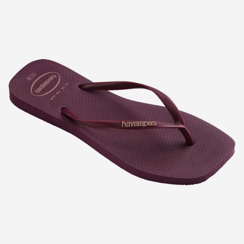 Havaianas Square Logo Pop Up Women's Flip Flops | XGNUAM-307