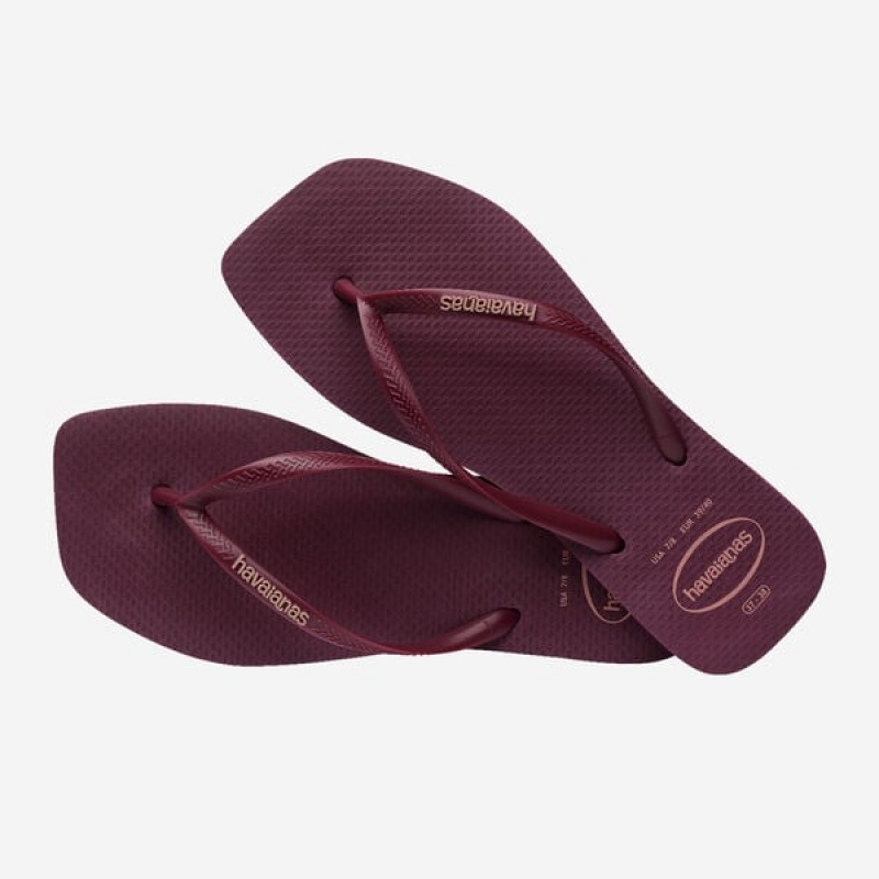 Havaianas Square Logo Pop Up Women's Flip Flops | XGNUAM-307