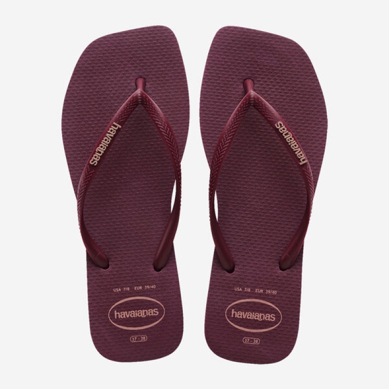 Havaianas Square Logo Pop Up Women\'s Flip Flops | XGNUAM-307