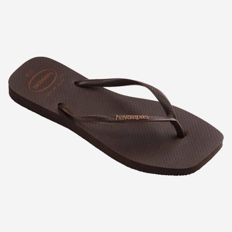 Havaianas Square Logo Pop Up Women's Flip Flops | NAWOZC-124