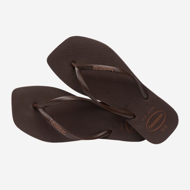 Havaianas Square Logo Pop Up Women's Flip Flops | NAWOZC-124