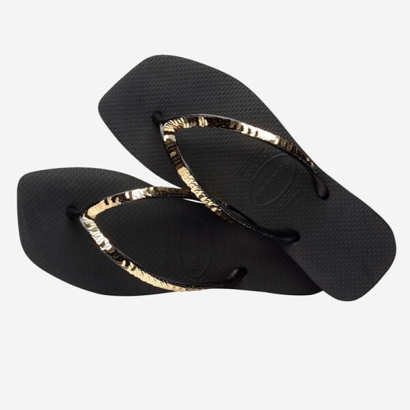 Havaianas Square Magic Sequin Women's Flip Flops | NCRKXU-693