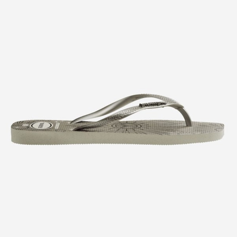 Havaianas Square Metallic Party Women's Flip Flops | ETNZIY-184