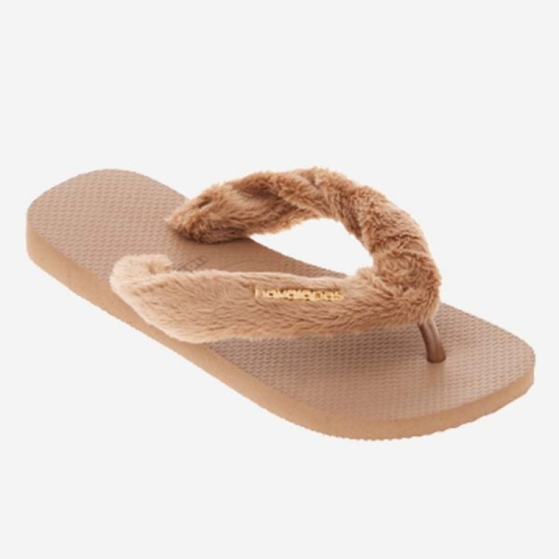 Havaianas Top Home Fluffy Women's Flip Flops | ZGLRUY-436