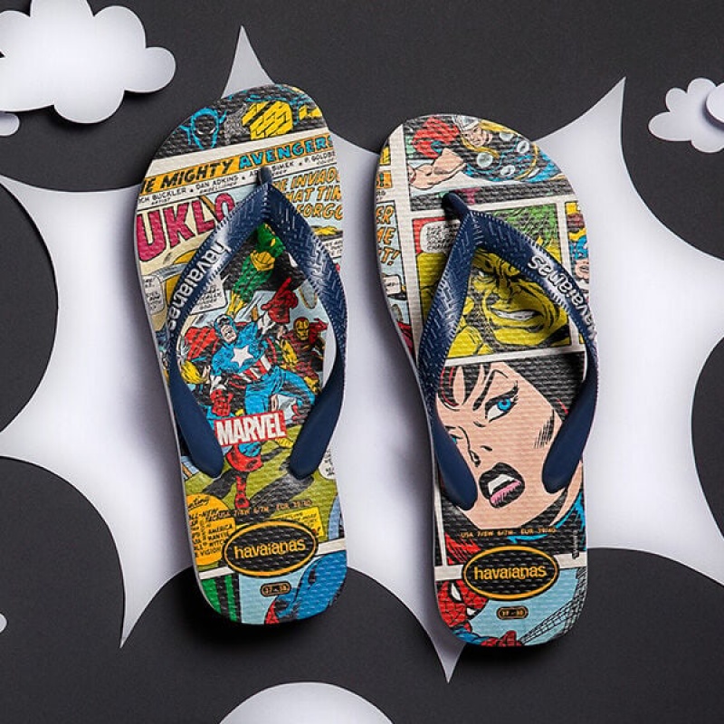 Havaianas Top Marvel Classics Men's Flip Flops | IQHEWN-529