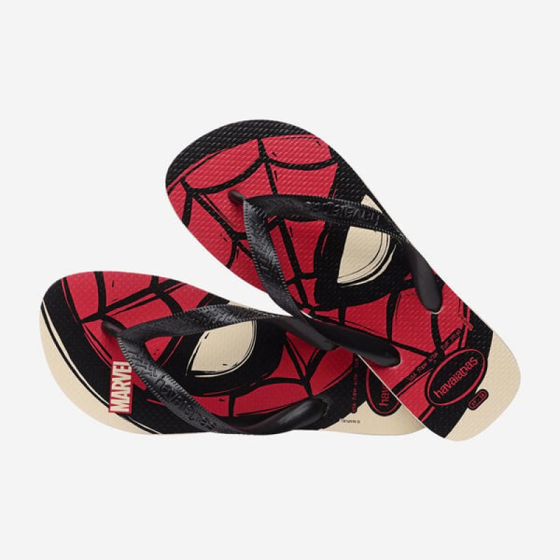 Havaianas Top Marvel Logomania Men's Flip Flops | ACYULB-963