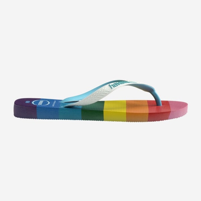 Havaianas Top Pride Allover Men's Flip Flops | KAQVZL-325