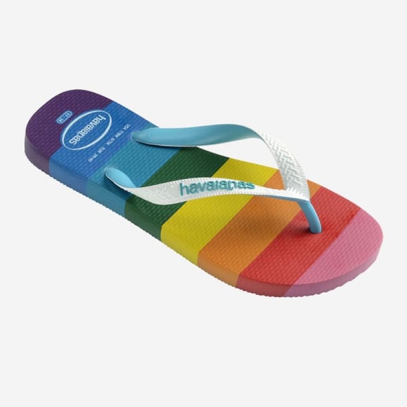 Havaianas Top Pride Allover Men's Flip Flops | KAQVZL-325