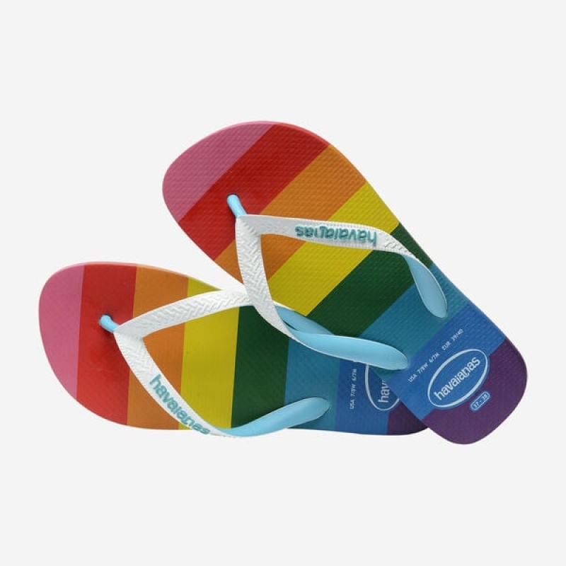 Havaianas Top Pride Allover Men's Flip Flops | KAQVZL-325