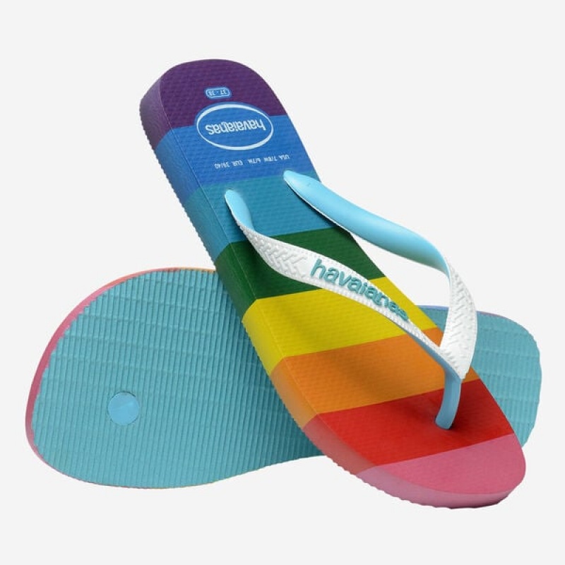 Havaianas Top Pride Allover Men's Flip Flops | KAQVZL-325