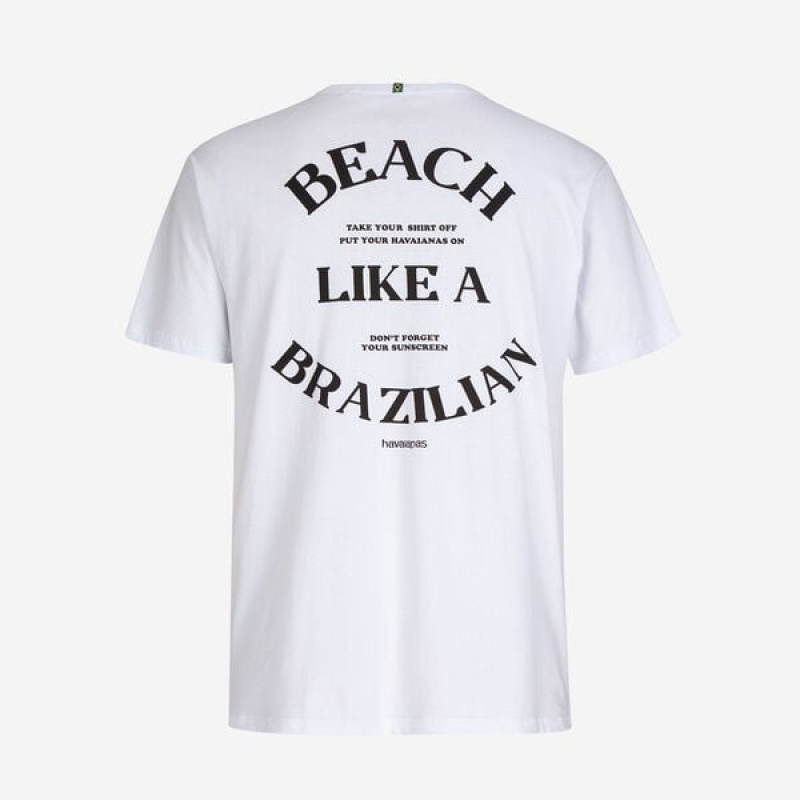 Havaianas Tshirt M Beach Like A Brazilian Men's T Shirts | ZWDVXO-180