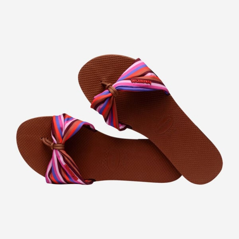 Havaianas You Saint Tropez Print Women's Sandals | MTBWDY-394